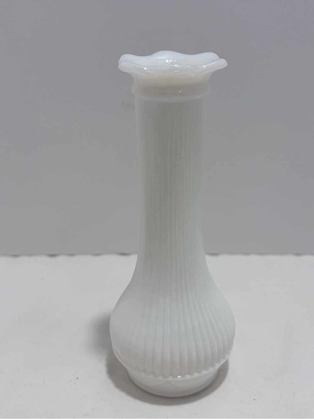 Vintage White Milk Glass Bud Vase